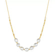 Cultured Freshwater Pearl 14K Gold Plated 925 Sterling Silver Patchwork Necklace