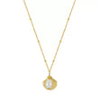 Cultured Freashwater Pearl 925 Sterling Silver 14K Gold Plated Ocean Summer Necklace