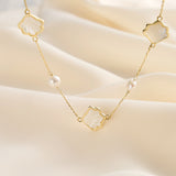 Cultured Freashwater Pearl 925 Sterling Silver Natural Shell Necklace