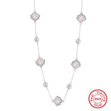 Cultured Freashwater Pearl 925 Sterling Silver Natural Shell Necklace