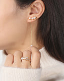 Cultured Freashwater Pear 14K Gold Plated 925 Sterling Silver Adjustable Ring