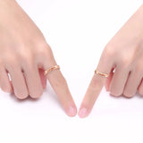 TWINKLE QUEEN Gold Plated S925 Silver Promise Ring Couple Wedding Engagement  Band for Women Men Lovers  Bridal Jewelry Gifts