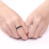 TWINKLE QUEEN Gold Plated S925 Silver Promise Ring Couple Wedding Engagement  Band for Women Men Lovers  Bridal Jewelry Gifts