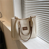 Korean Style Texchy Large Capacity Tote Bag Women's 2025 New Fashionable Fashionable Casual Student Class Bag Shoulder Bag