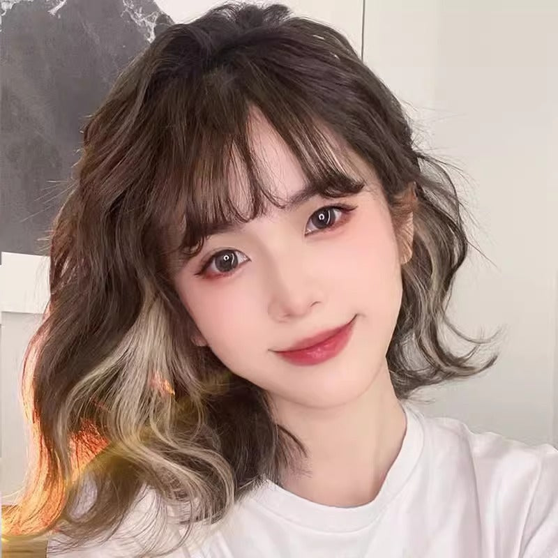 Wig Women's Short Hair Curly Hair Full Head Cover 2025 New Imitation Hair Natural Fashion Mid-length Wool Roll Wig Cover 4.3 3 Evaluations Within a year 60 + Box Deal