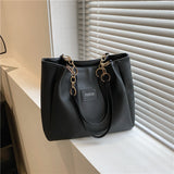 Korean Style Texchy Large Capacity Tote Bag Women's 2025 New Fashionable Fashionable Casual Student Class Bag Shoulder Bag