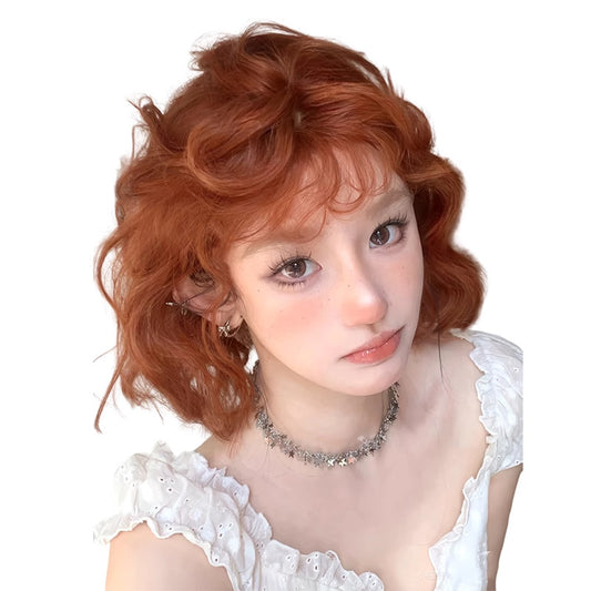 Wig Women's Short Hair Curly Hair Full Head Cover 2025 New Imitation Hair Natural Fashion Mid-length Wool Roll Wig Cover 4.3 3 Evaluations Within a year 60 + Box Deal