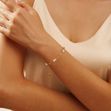 Cultured Freshwater Pearl Irregular 925 Sterling Silver Gypsophila Bracelet