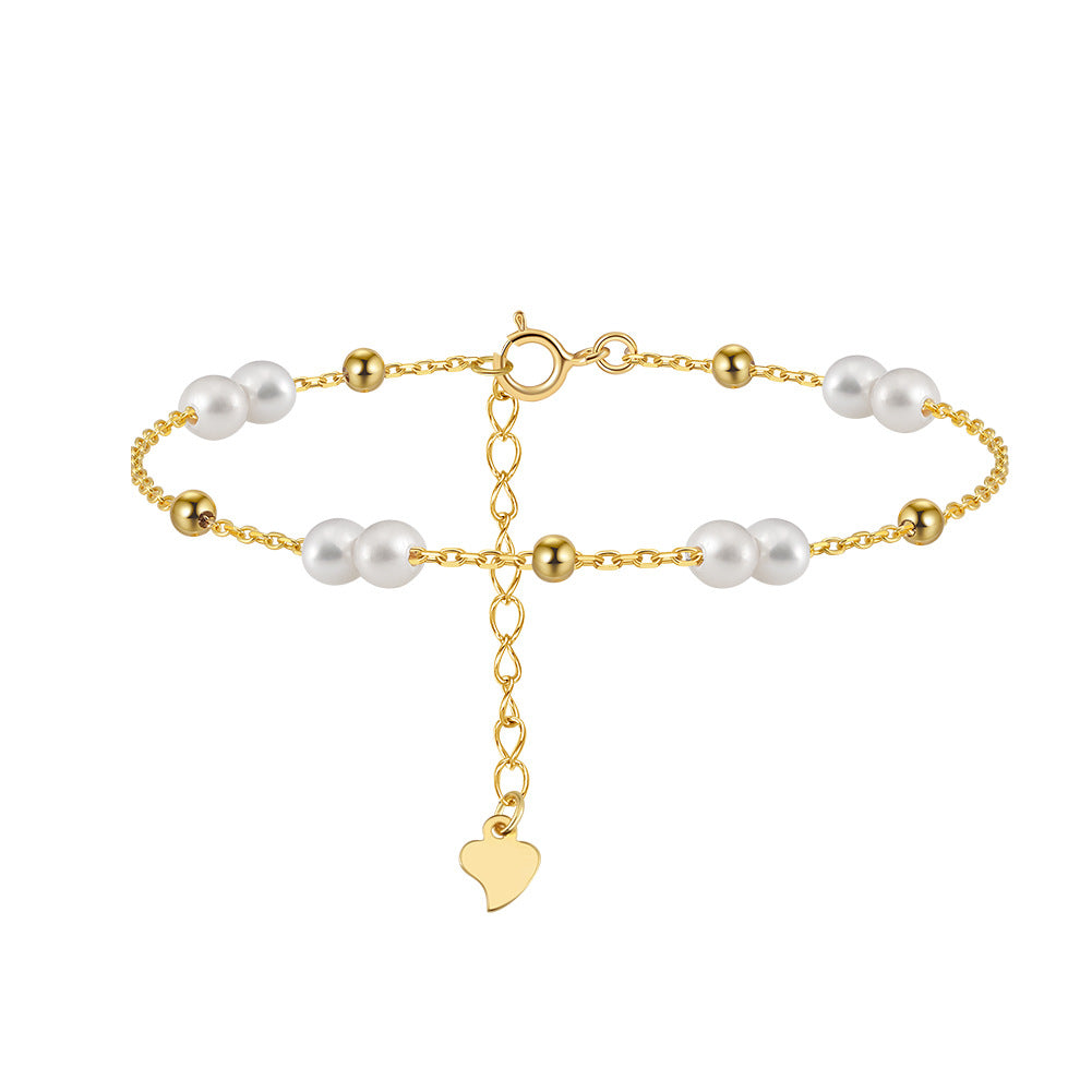 Cultured Freshwater Pearl Irregular 925 Sterling Silver Gypsophila Bracelet