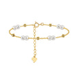 Cultured Freshwater Pearl Irregular 925 Sterling Silver Gypsophila Bracelet