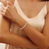 Shell Pearl 14K Gold Plated 925 Sterling Silver Shell Bead Wrap Bracelet