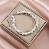Shell Pearl 14K Gold Plated 925 Sterling Silver Shell Bead Wrap Bracelet