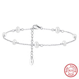 Natural Freshwater Pearls 14K Gold Plated 925 Sterling Silver Baroque Bead Anklet
