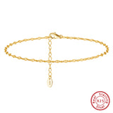14K Gold Plated 925 Sterling Silver Anklet