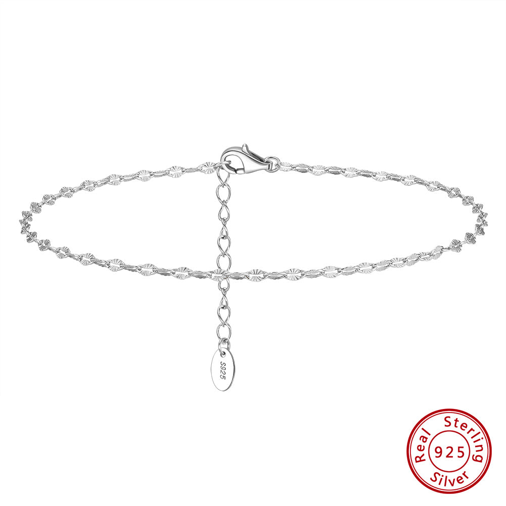 14K Gold Plated 925 Sterling Silver Anklet