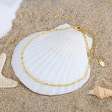 14K Gold Plated 925 Sterling Silver Anklet