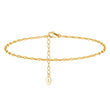 14K Gold Plated 925 Sterling Silver Anklet