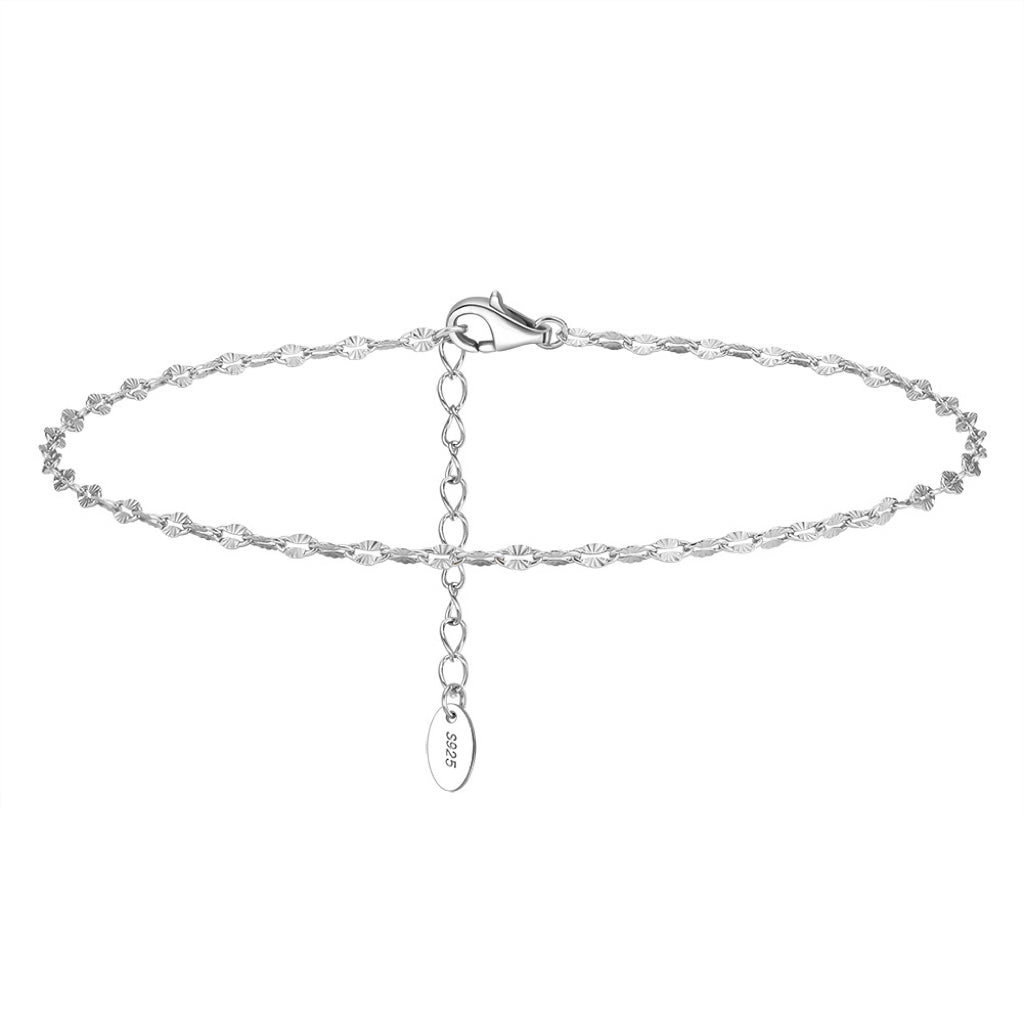 14K Gold Plated 925 Sterling Silver Anklet