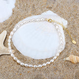 Cultured Freashwater Pearl 14K Gold Plated 925 Sterling Silver Fully Beaded Bracelet