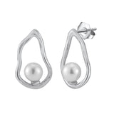 Freshwater Pearl Hoop Sloane Dangling Earrings