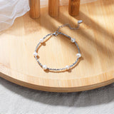 Cultured Freshwater Pearl Irregular 925 Silver Vintage Bracelet