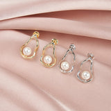 Freshwater Pearl Hoop Sloane Dangling Earrings
