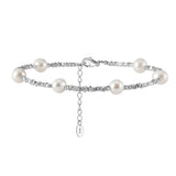 Cultured Freshwater Pearl Irregular 925 Silver Vintage Bracelet