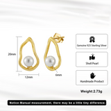 Freshwater Pearl Hoop Sloane Dangling Earrings