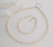 S925 sterling silver natural freshwater pearl high color value simple soft temperament necklace bracelet suit wholesale TWINKLE QUEEN