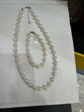 The most cost-effective set of freshwater pearl 8.5mm necklaces and bracelet with s925 silver