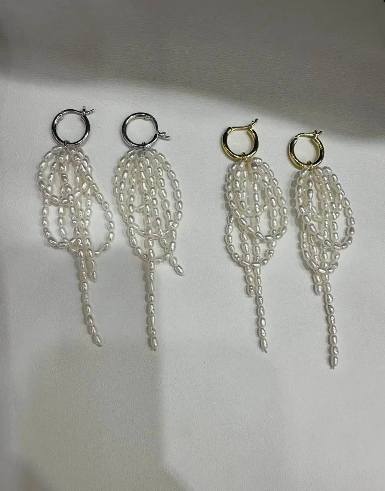 Natural Pearl Fringe Earrings TWINKLE QUEEN