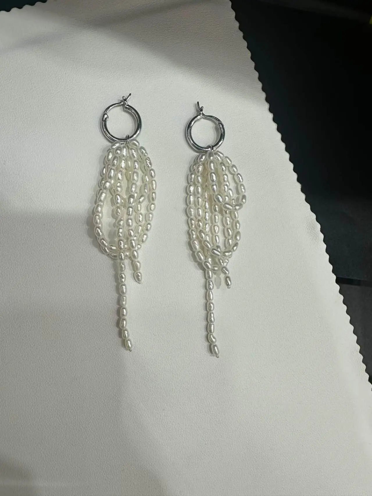 Natural Pearl Fringe Earrings
