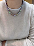 NATURAL PURPLE BAROQUE PEARL NECKLACE AND BRACELET TWINKLE QUEEN