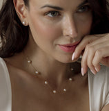 14K Gold Japanese Akoya Pearl 6.5/7mm Tincup Necklace