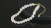 Cultured Freashwater Pearl 14K Gold Plated 925 Sterling Silver Fully Round Beaded Bracelet
