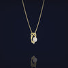 Cultured Freashwater Pear 14K Gold Plated 925 Sterling Silver Flower Shaped Necklace