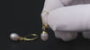 Cultured Freashwater Pearl 14K Gold Plated 925 Sterling Silver French D-shaped Buckle Earrings