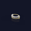 Natural Freshwater Pearl 925 Silver 14K Gold-plated Zircon Adjustable Open Ring
