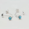 S925 Silver ins Niche Design High-grade Sense Geometric Round Agate Pine Stone Earrings