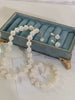 French Vintage Baroque Flower Pearl Jewelry Set – Handcrafted Small Pearl Woven Choker Necklace, Bracelet &amp; Earrings – Romantic Floral Bridal &amp; Occasion Jewelry for Women