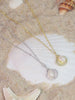 Cultured Freashwater Pearl 925 Sterling Silver 14K Gold Plated Ocean Summer Necklace