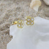 Cultured Freashwater Pearl 14K Gold Plated 925 Sterling Silver Four-leaf Clover Star Double Necklace