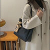 Korean Style Texchy Large Capacity Tote Bag Women's 2025 New Fashionable Fashionable Casual Student Class Bag Shoulder Bag