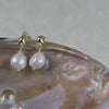 Cultured Freshwater Pearl 14K Gold Plated 925 Sterling Silver Irregular Baroque Earrings