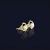 Cultured Freashwater Pear 14K Gold Plated 925 Sterling Silver Flower Shaped Earrings